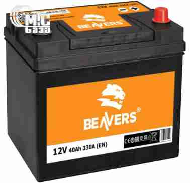 Аккумуляторы Аккумулятор Beavers 6СТ-40 АзЕ  R  Азия (B19 54077)   330A 187x127x220мм  Польша