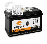 Аккумуляторы Аккумулятор Beavers EFB 6СТ-77 Аз  R (L3 57780)   750A 275x175x190мм  Польша