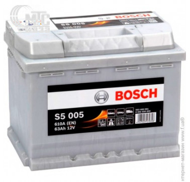 Аккумулятор Bosch S5 Silver Plus [0092S50050] 6СТ-63 Ач R EN610 А 242x175x190