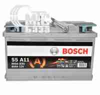 Аккумуляторы Аккумулятор Bosch S5 AGM 6СТ-80 R  [S5A11]  EN800 А 315x175x190mm
