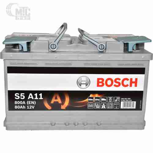 Аккумулятор Bosch S5 AGM 6СТ-80 R  [S5A11]  EN800 А 315x175x190mm