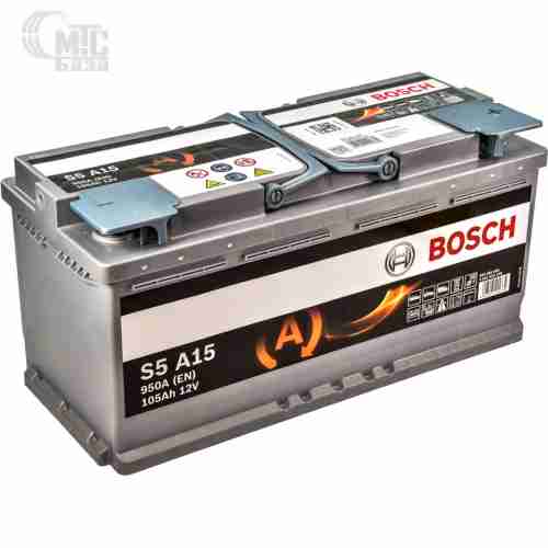 Аккумулятор Bosch  S5 AGM [S5A15] 6СТ-105 R   EN950 А 394x175x190mm