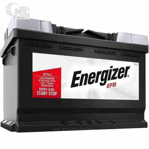 Аккумулятор Energizer EFB [570500076] 6СТ-70 Ач R EN760 А 278x175x190