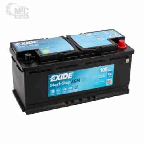 Аккумулятор Exide Start-Stop AGM EK1050 6CT-105 R EN950 А 392x175x190мм