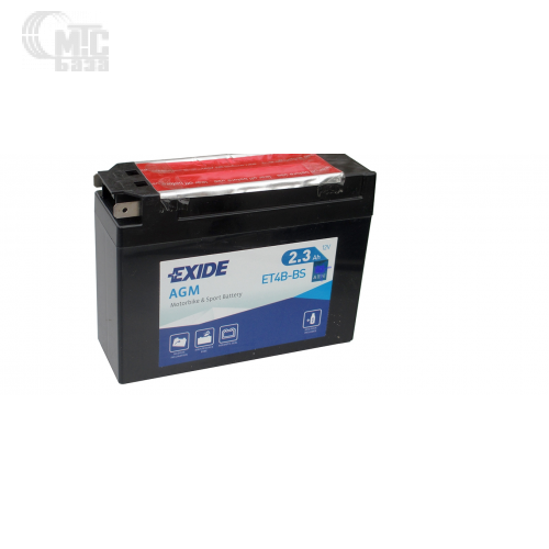 Аккумулятор на мотоцикл Exide AGM [ET4B-BS] EN35 А 115x40x85мм