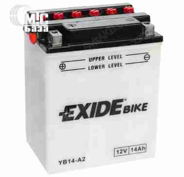 Аккумуляторы Аккумулятор на мотоцикл Exide Conventional [YB14-A2] 6CT-14 Ач, пуск ток EN145 А 135x90x165мм