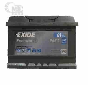 Аккумуляторы Аккумулятор Exide Premium [EA612] 6CT-61 R EN600 А 242x175x175мм