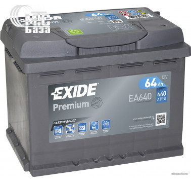 Аккумулятор Exide Premium 6СТ-64 R [EA640] EN640 А 242x175x190мм