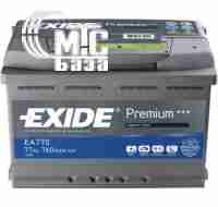 Аккумуляторы Аккумулятор Exide Premium 6CT-77  R [EA770] EN760 А 278x175x190мм