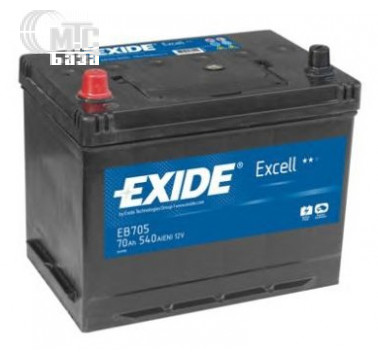 Аккумулятор Exide Excell 6CT-70 [EB705] EN540 А 270x173x222мм