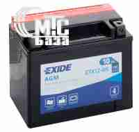 Аккумуляторы Аккумулятор на мотоцикл Exide AGM [ETX12-BS] 6CT-10 АЧ , пуск ток EN150 А 150x90x130мм