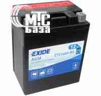 Аккумуляторы Аккумулятор на мотоцикл Exide AGM [ETX14AH-BS] EN210 А 135x90x165мм