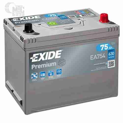 Аккумулятор Exide Premium 6CT-75 R [EA754] EN630 А 270x173x222мм
