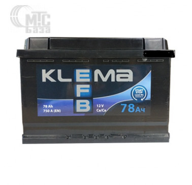Аккумулятор KLEMA 6СТ-78 АзЕ  EFB Start-Stop  EN750 A 276x175x190 мм