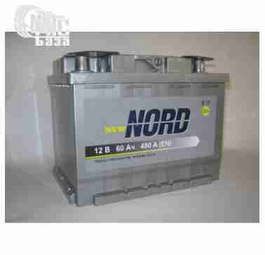 Аккумуляторы Аккумулятор Nord 6СТ-60 Аз Nord EN480 А 242x175x190мм