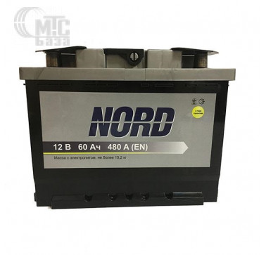Аккумулятор Nord 6СТ-60Ah R 480A Nord  242x175x190