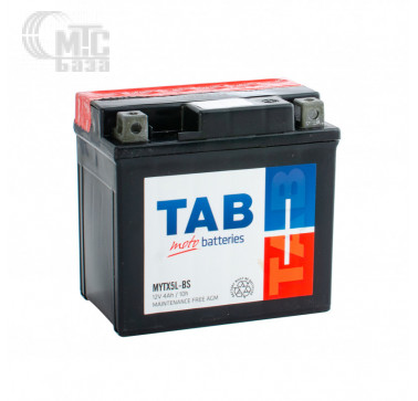 Аккумулятор  TAB 117515 MYTX5L-BS AGM MOTO 6СТ-4 Ач R  113x70x105мм