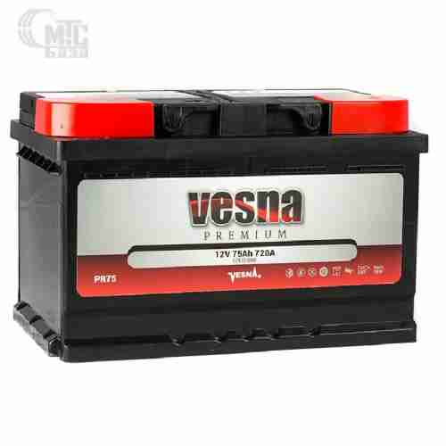 Аккумулятор Vesna Premium [415275] 6СТ-78 Ач R EN750 А 278x175x190мм
