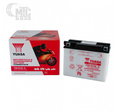 Аккумулятор на мотоцикл GS Yuasa Yumicron [Y50-N18L-A] 6СТ-20 Ач R EN240 А 205x90x162мм