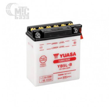 Аккумулятор на мотоцикл Yuasa Yumicron [YB5L-B] 6СТ-5,3 Ач R EN 60 А 121x61x131мм