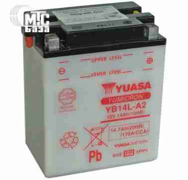 Аккумуляторы Аккумулятор на мотоцикл  Yuasa Yumicron [YB14L-A2] 6СТ-14 Ач R EN175 А 134x89x166мм