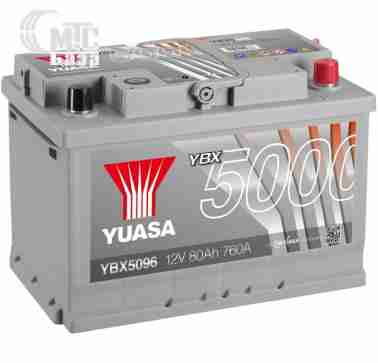 Аккумуляторы Аккумулятор  Yuasa  Silver High Performance Battery  [YBX5096] 6СТ-80 Ач R EN760 А 278x175x190мм