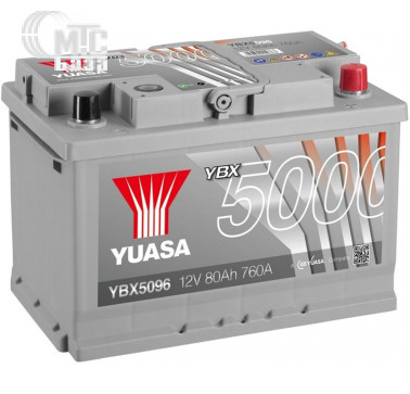 Аккумулятор  Yuasa  Silver High Performance Battery  [YBX5096] 6СТ-80 Ач R EN760 А 278x175x190мм