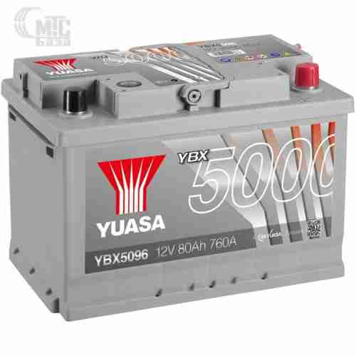 Аккумулятор  Yuasa  Silver High Performance Battery  [YBX5096] 6СТ-80 Ач R EN760 А 278x175x190мм