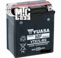 Аккумуляторы Аккумулятор на мотоцикл GS Yuasa Maintenance Free [YTX7L-BS] 6СТ-6 Ач R EN100 А 114x71x131мм