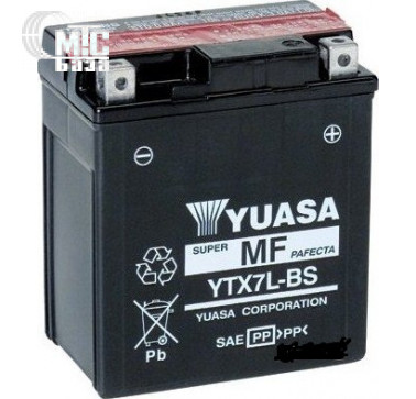 Аккумулятор на мотоцикл GS Yuasa Maintenance Free [YTX7L-BS] 6СТ-6 Ач R EN100 А 114x71x131мм