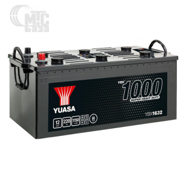 Аккумуляторы Аккумулятор  Yuasa    Super Heavy Duty Battery  [YBX1632] 6СТ-220 Ач R EN1150 А 513x272x242 мм