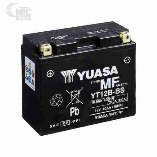 Аккумулятор на мотоцикл YT12B-BS МОТО Yuasa 12V 10,5Ah MF VRLA Battery  EN160 А 150x70x130мм