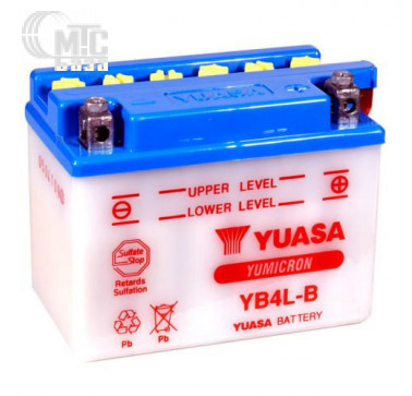 Аккумулятор на мотоцикл Yuasa Yumicron [YB4L-B] 6СТ-4 Ач R EN45 А 120x70x92мм