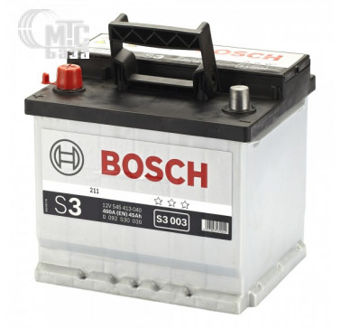 Аккумулятор Bosch S3 [0092S30030] 6СТ-45 Ач L EN400 А 207x175x190mm