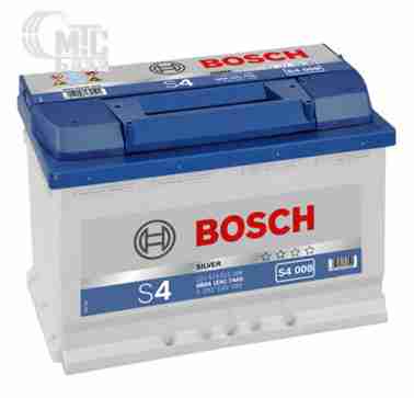 Аккумуляторы Аккумулятор Bosch S4 Silver [0092S40080] 6СТ-74 Ач R EN680 А 278x175x190mm