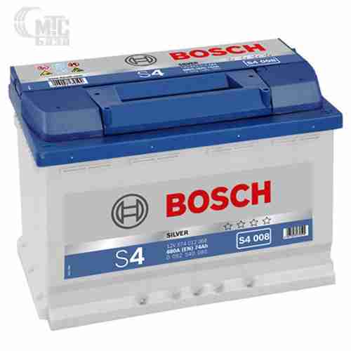 Аккумулятор Bosch S4 Silver [0092S40080] 6СТ-74 Ач R EN680 А 278x175x190mm