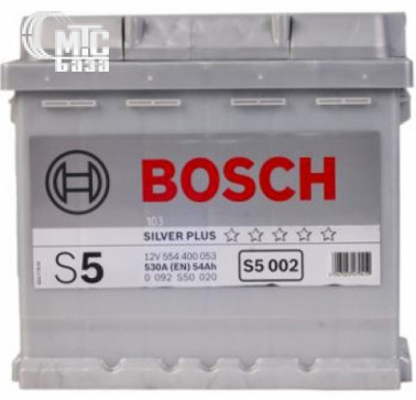 Аккумулятор Bosch S5 Silver Plus [0092S50020] 6СТ-54 Ач R EN530 А 207x175x190mm