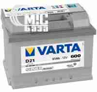 Аккумуляторы Аккумулятор Varta Silver Dynamic [561400060] 6СТ-61 Ач R EN600 А 242x175x175мм