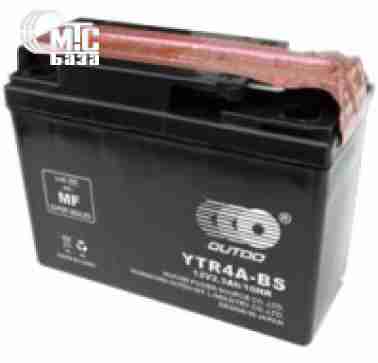 Аккумуляторы Аккумулятор на мотоцикл Outdo Dry Charged MF Sealed Lead Acid [YTR4A-BS] EN45 А 113x48x85мм