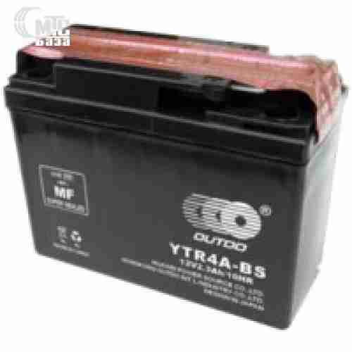 Аккумулятор на мотоцикл Outdo Dry Charged MF Sealed Lead Acid [YTR4A-BS] EN45 А 113x48x85мм