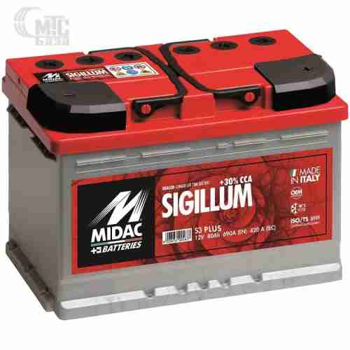 Аккумулятор Midac Sigillum [S3B PLUS] EN680 А 275x175x175мм