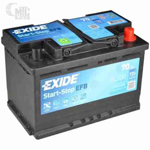 Аккумулятор Exide Start-Stop EFB 6СТ-70 Ач R [EL700] EN720 А 278x175x190мм