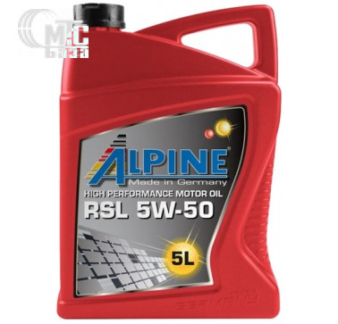 Моторное масло Alpine RSL 5W-50 5L